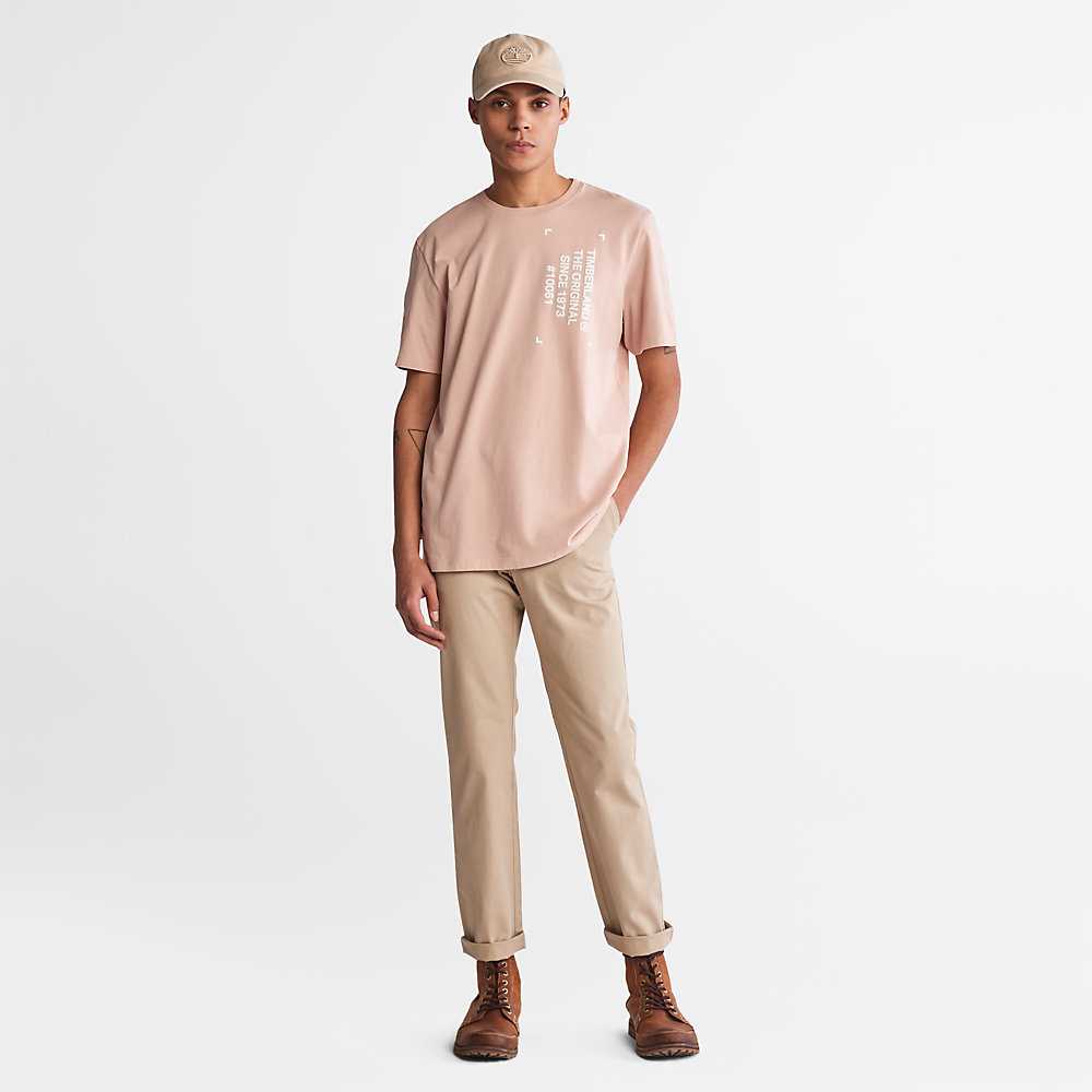 Men's Timberland Progressive Utility T Shirts Pink | UAE-0951862