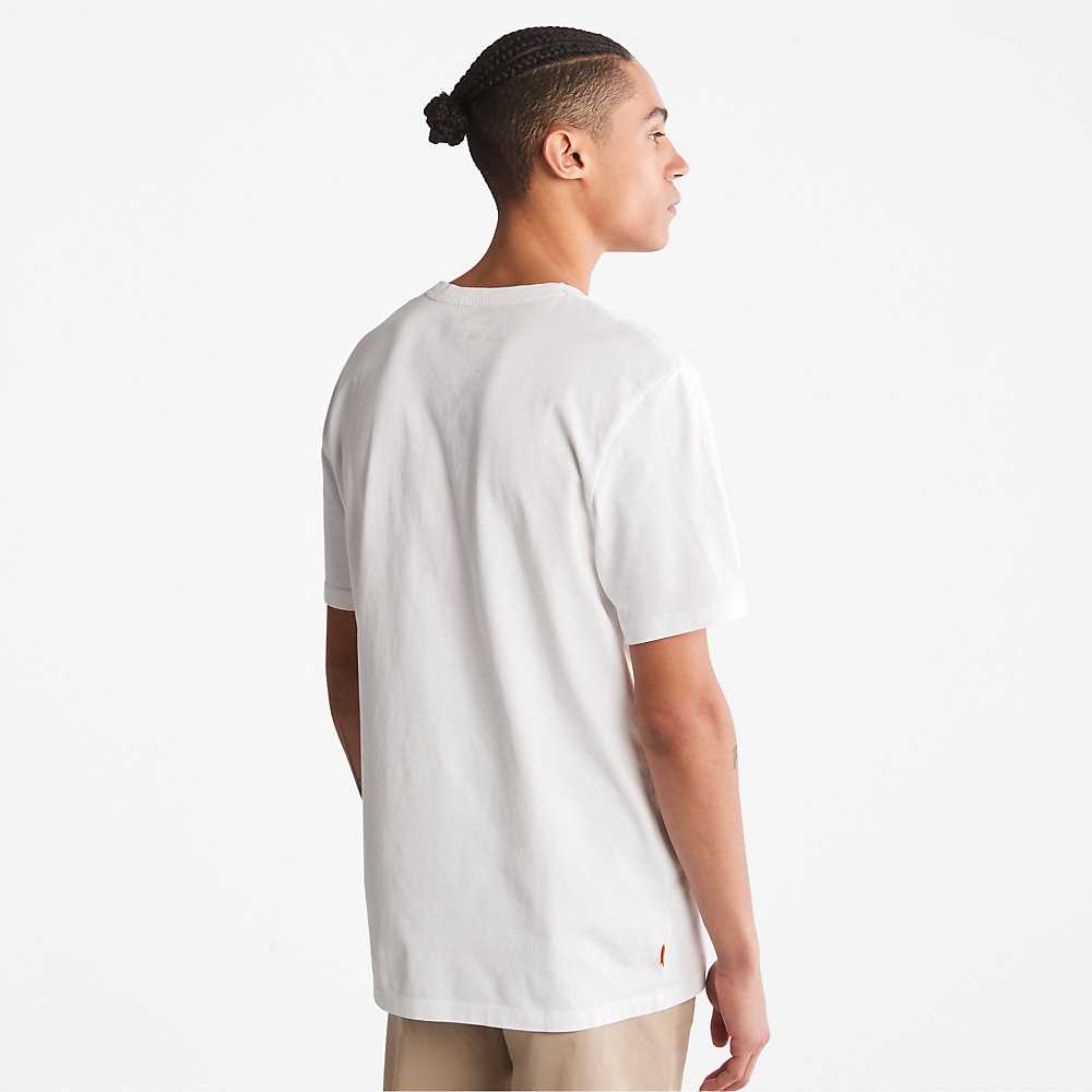 Men's Timberland Progressive Utility T Shirts White | UAE-7038294