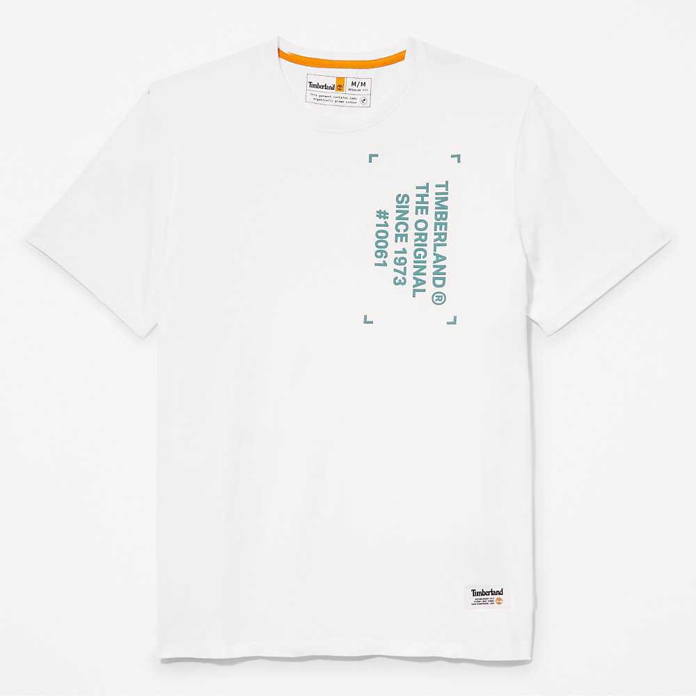 Men's Timberland Progressive Utility T Shirts White | UAE-7038294