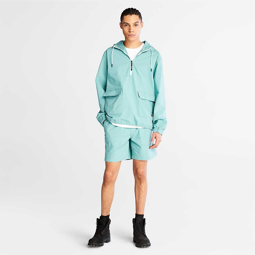 Men's Timberland Progressive Utility Windbreaker Turquoise | UAE-5648793