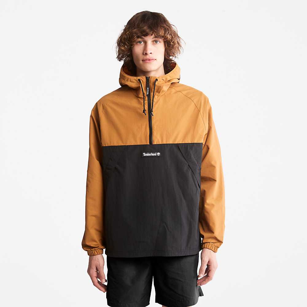 Men's Timberland Pullover Windbreaker Yellow | UAE-5967284