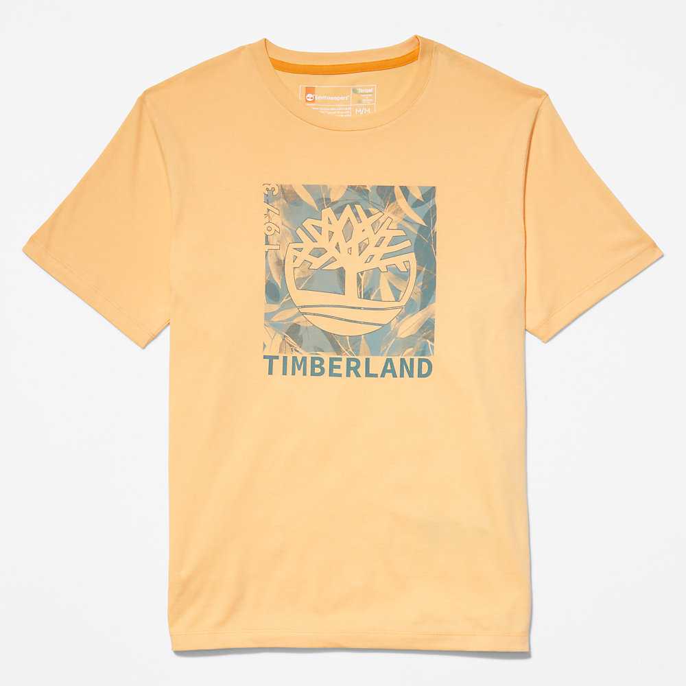 Men's Timberland Refibra™ T Shirts Orange | UAE-7283916