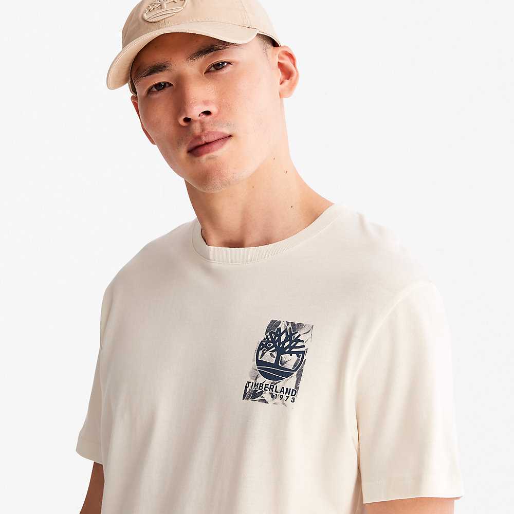 Men's Timberland Refibra™ T Shirts White | UAE-2845397