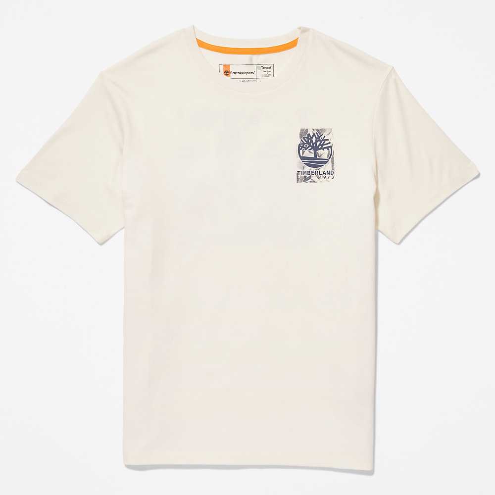 Men's Timberland Refibra™ T Shirts White | UAE-2845397