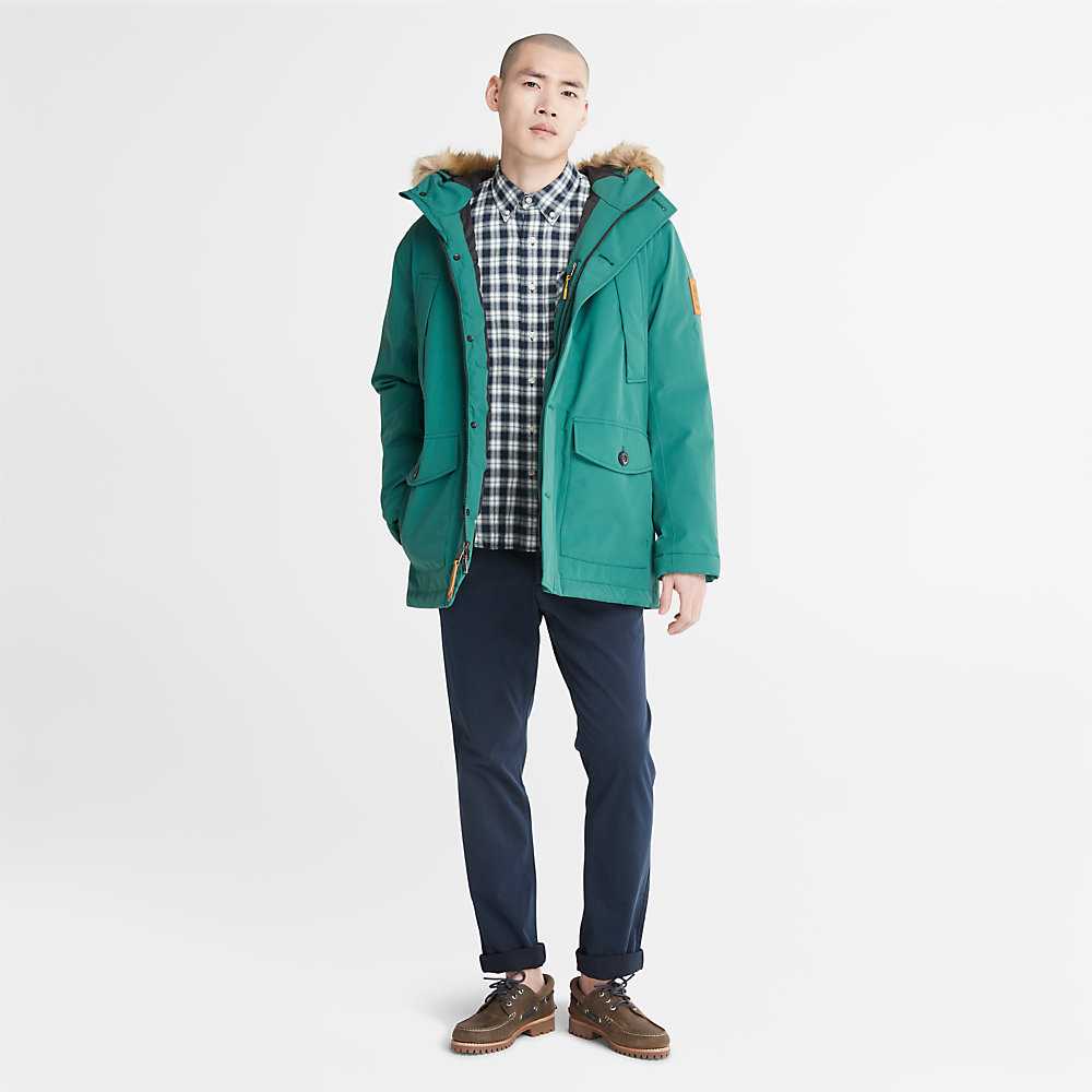 Men's Timberland Scar Ridge Parka Jackets Green | UAE-1632078