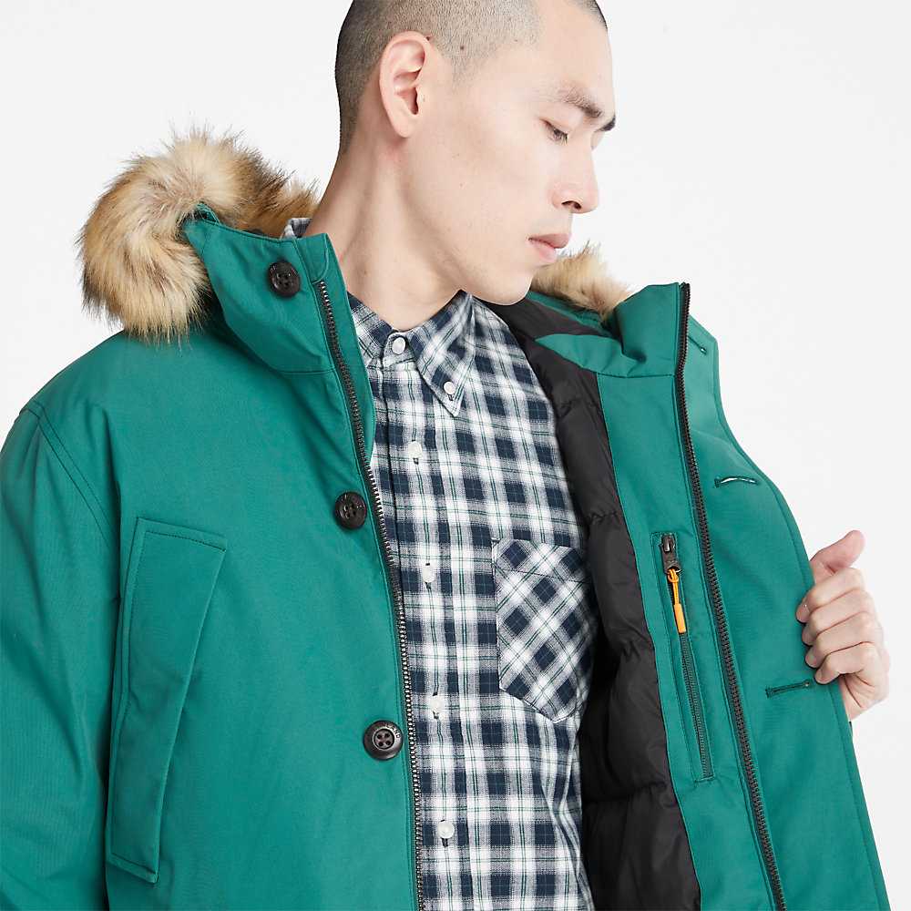 Men's Timberland Scar Ridge Parka Jackets Green | UAE-1632078