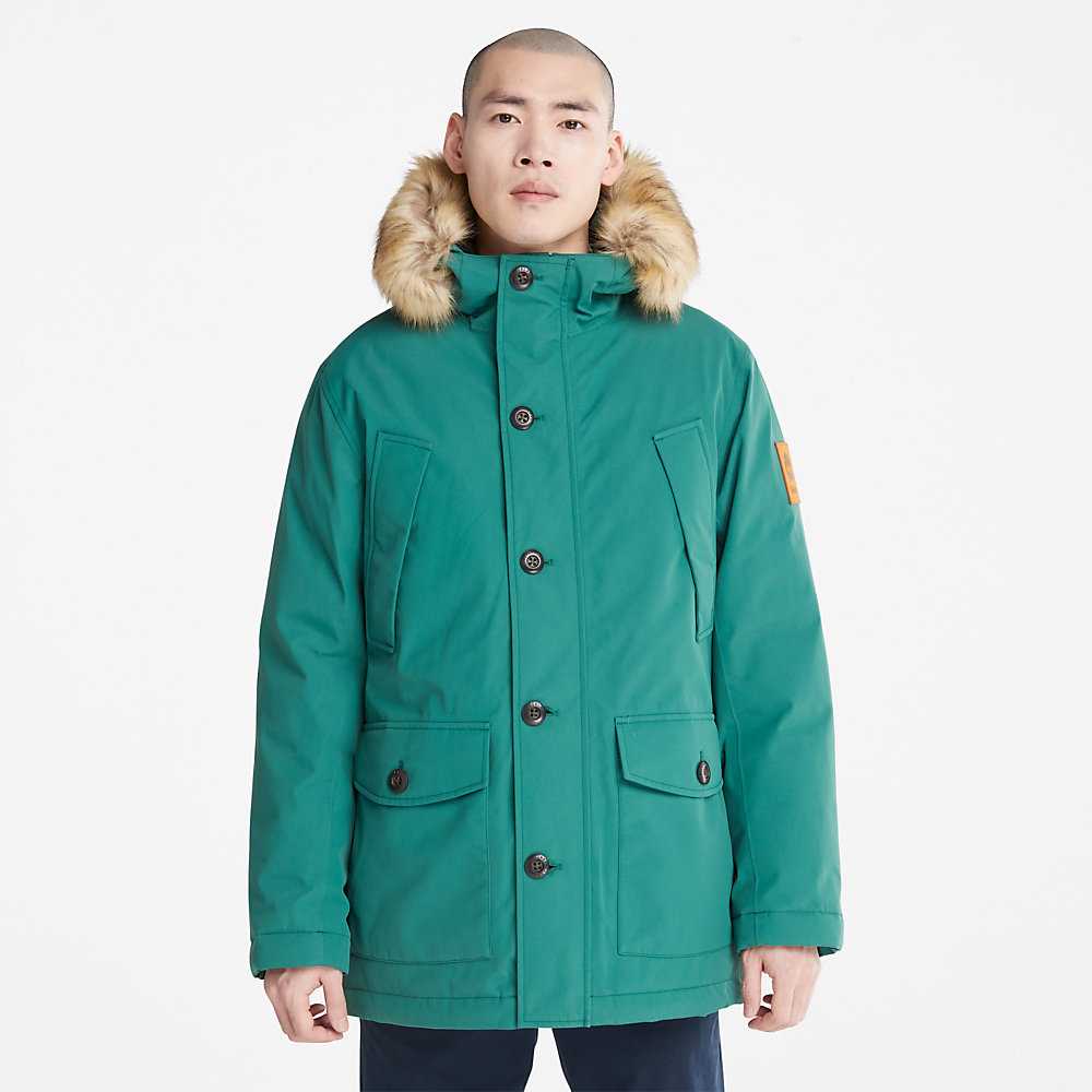 Men\'s Timberland Scar Ridge Parka Jackets Green | UAE-1632078