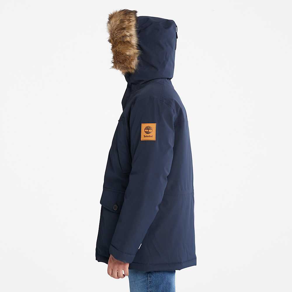 Men's Timberland Scar Ridge Parka Jackets Navy | UAE-3894126