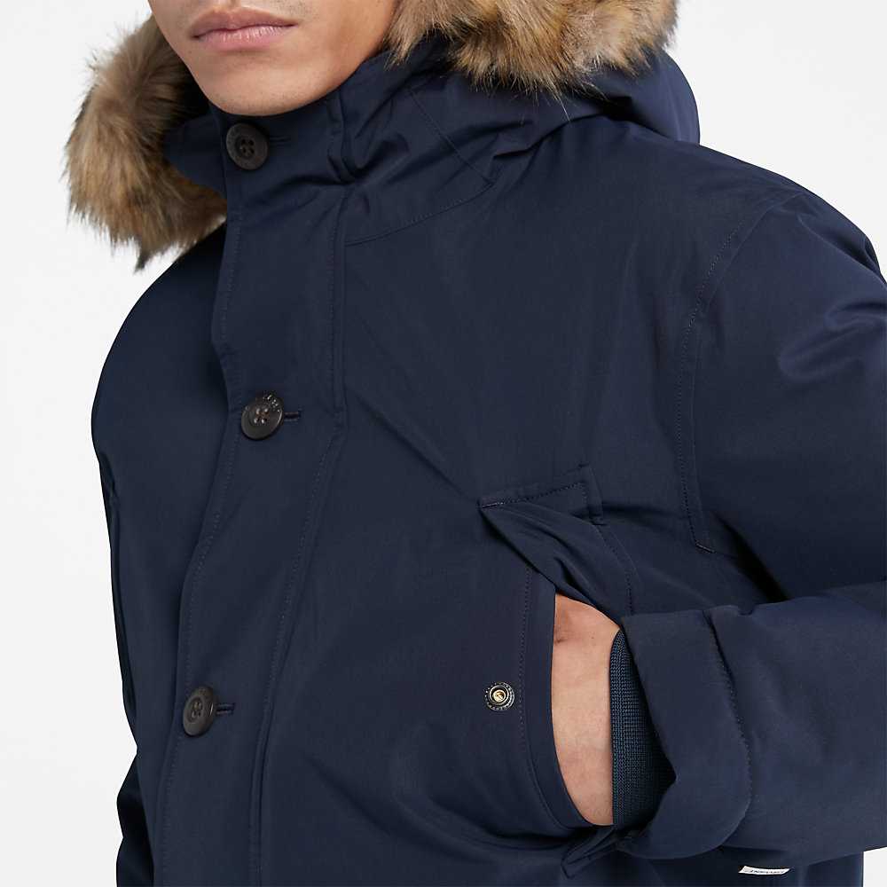 Men's Timberland Scar Ridge Parka Jackets Navy | UAE-3894126