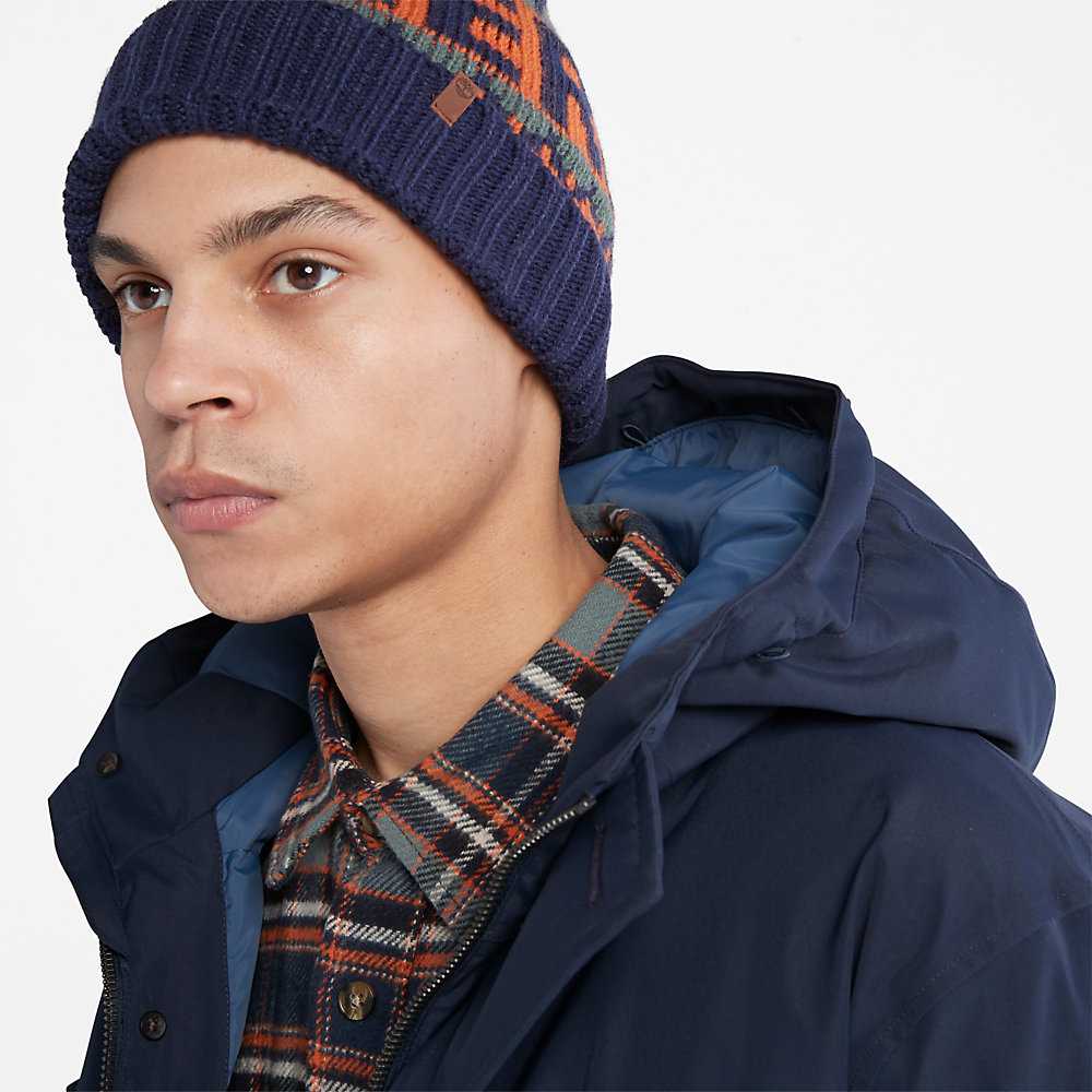 Men's Timberland Scar Ridge Parka Jackets Navy | UAE-3894126