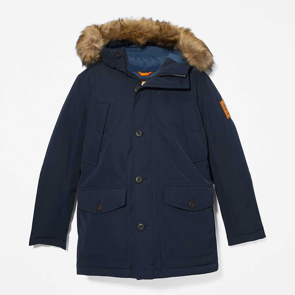 Men's Timberland Scar Ridge Parka Jackets Navy | UAE-3894126