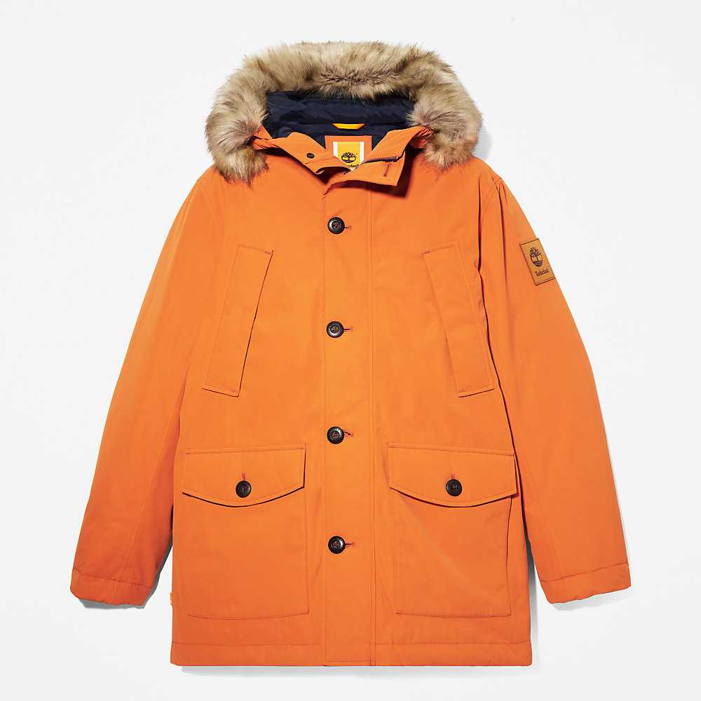 Men's Timberland Scar Ridge Parka Jackets Orange | UAE-8906753