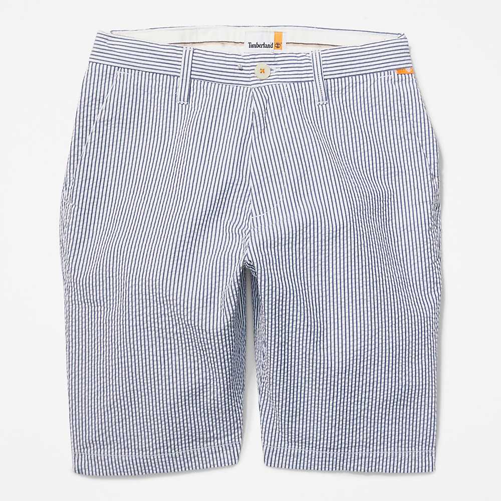 Men's Timberland Seersucker Shorts Blue | UAE-9543681