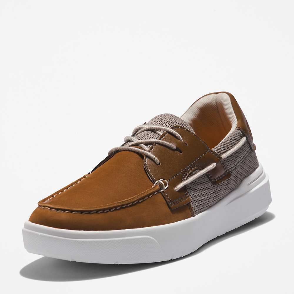 Men's Timberland Seneca Bay Boat Shoes Brown | UAE-3048961