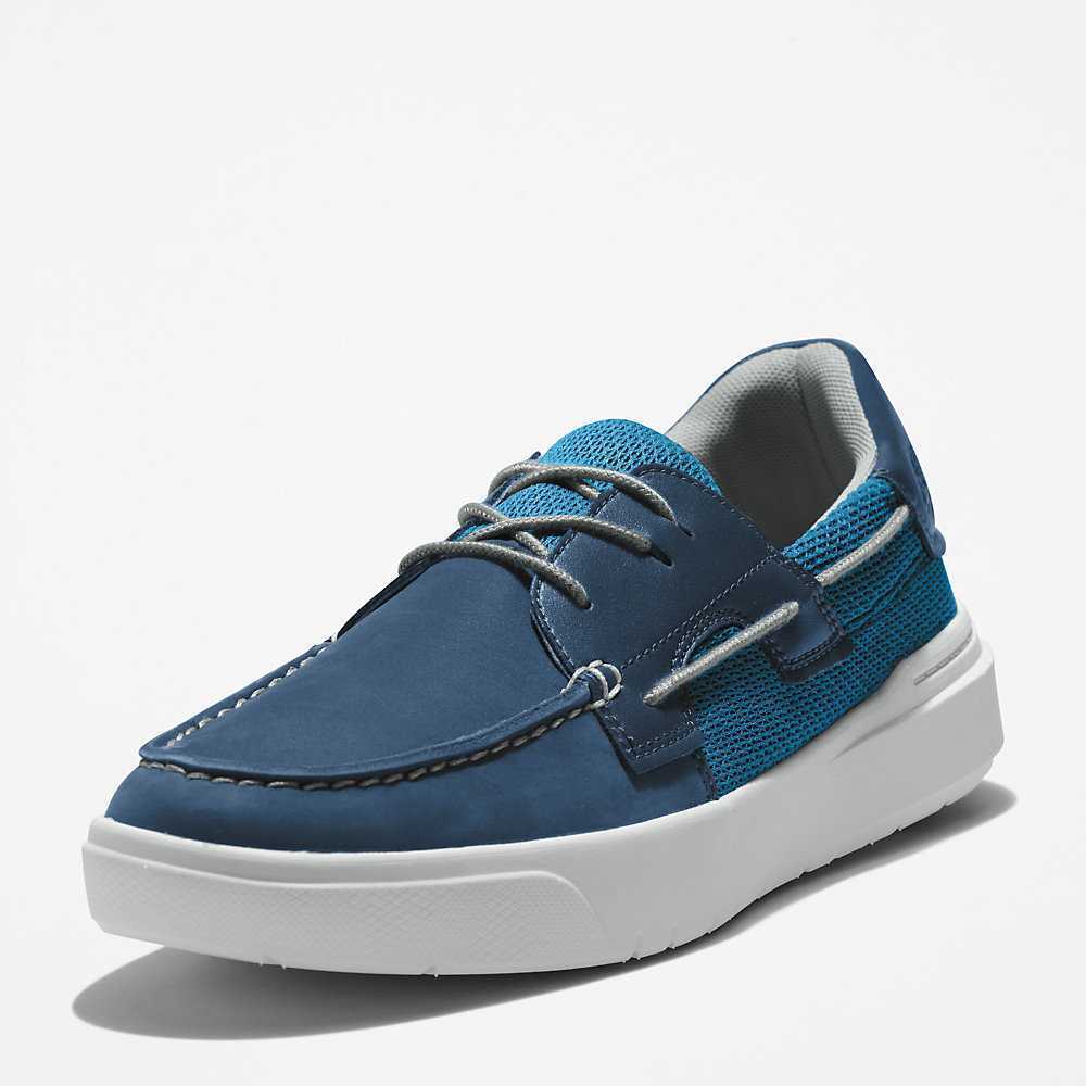 Men's Timberland Seneca Bay Boat Shoes Dark Blue | UAE-8274053