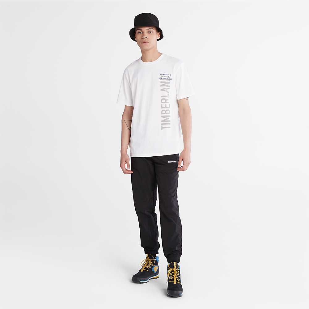 Men's Timberland Side-logo T Shirts White | UAE-3154928