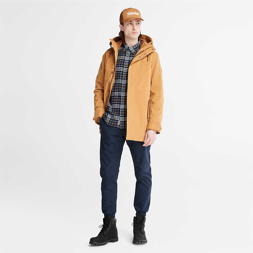 Men's Timberland Snowdon Peak Parka Jackets Light Brown | UAE-0128534