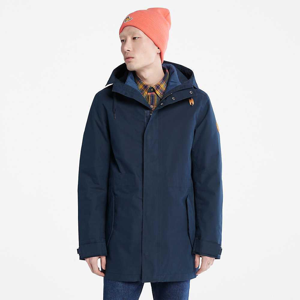 Men\'s Timberland Snowdon Peak Parka Jackets Navy | UAE-4789132