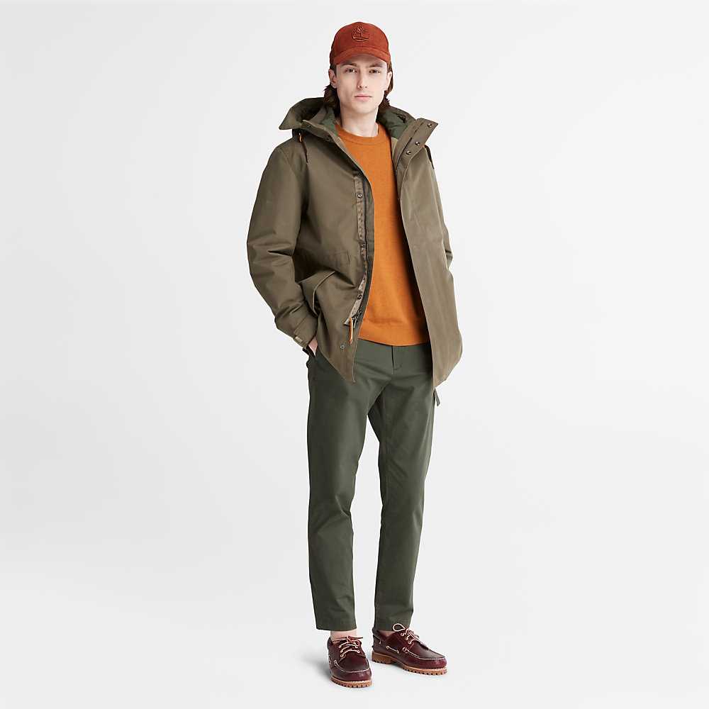 Men's Timberland Snowdon Peak Parka Jackets Green | UAE-7123096