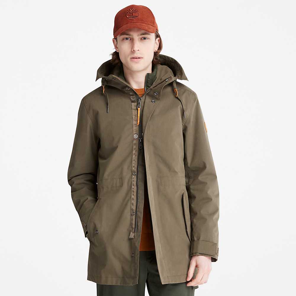 Men's Timberland Snowdon Peak Parka Jackets Green | UAE-7123096