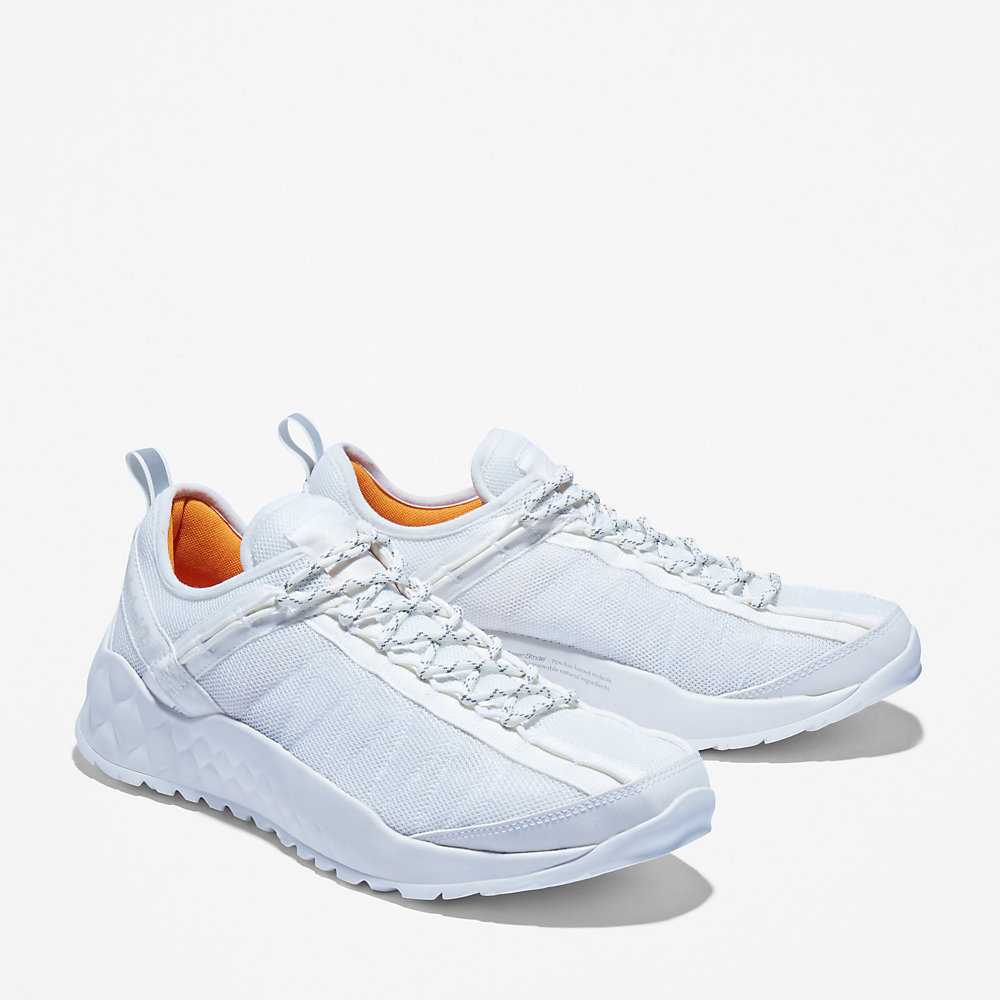 Men's Timberland Solar Wave Mesh Sneakers White | UAE-8270436