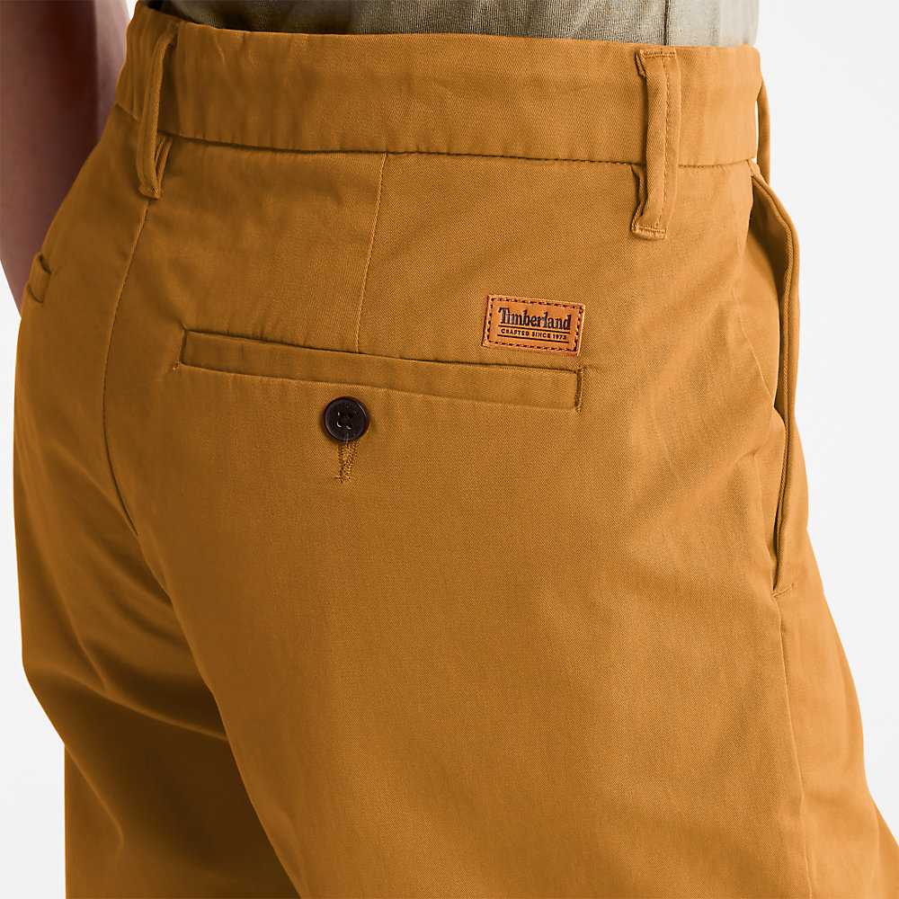 Men's Timberland Squam Lake Shorts Dark Yellow | UAE-4137628