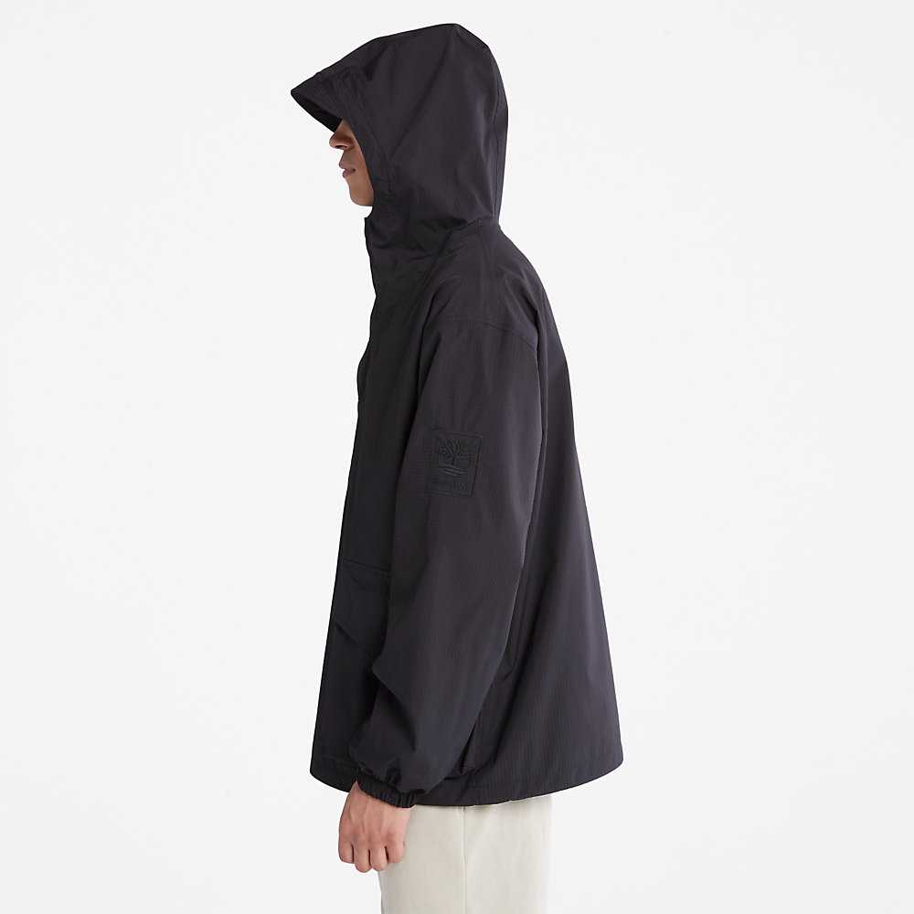 Men's Timberland Stow-and-Go Windbreaker Black | UAE-6547821