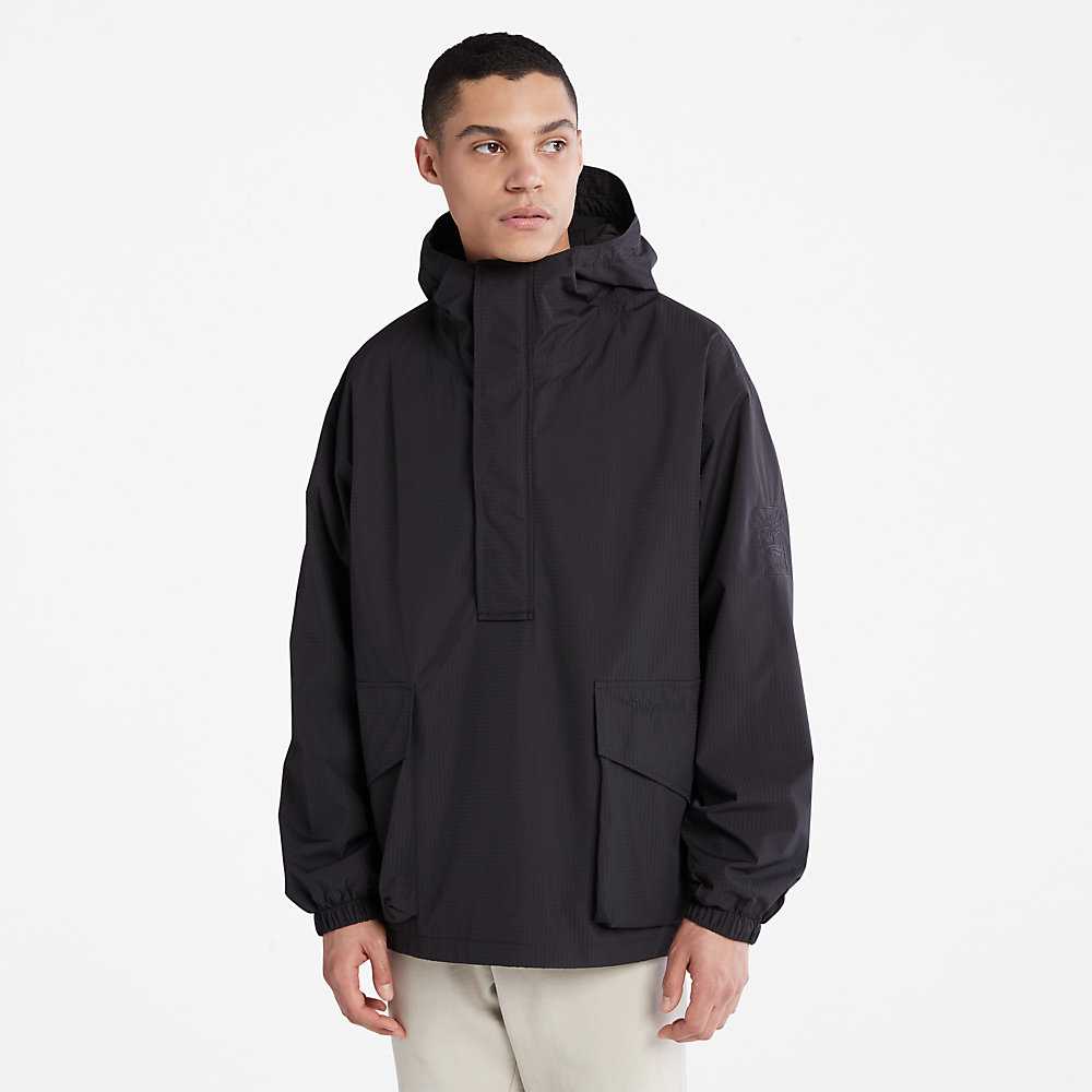 Men\'s Timberland Stow-and-Go Windbreaker Black | UAE-6547821