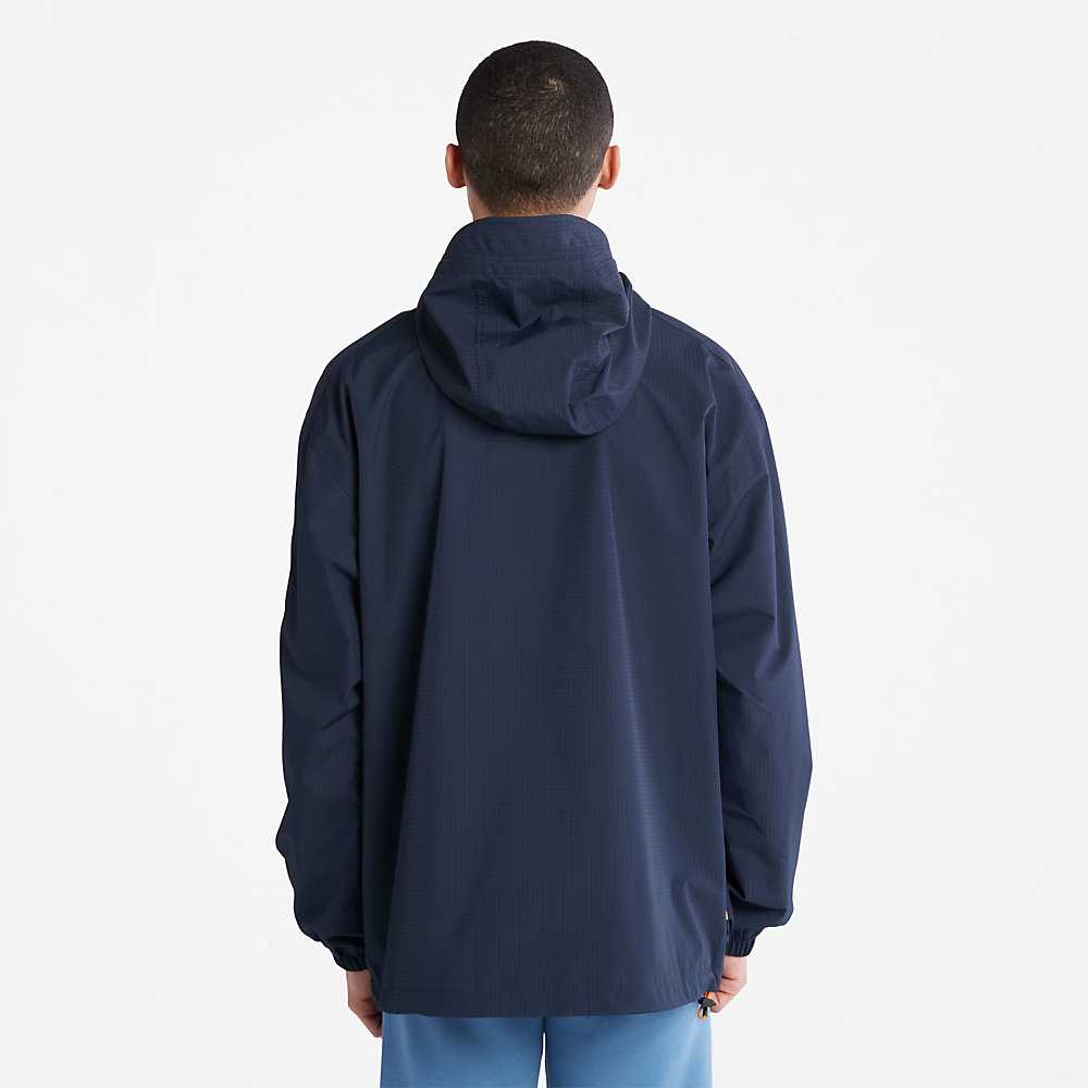 Men's Timberland Stow-and-Go Windbreaker Dark Blue | UAE-8302164