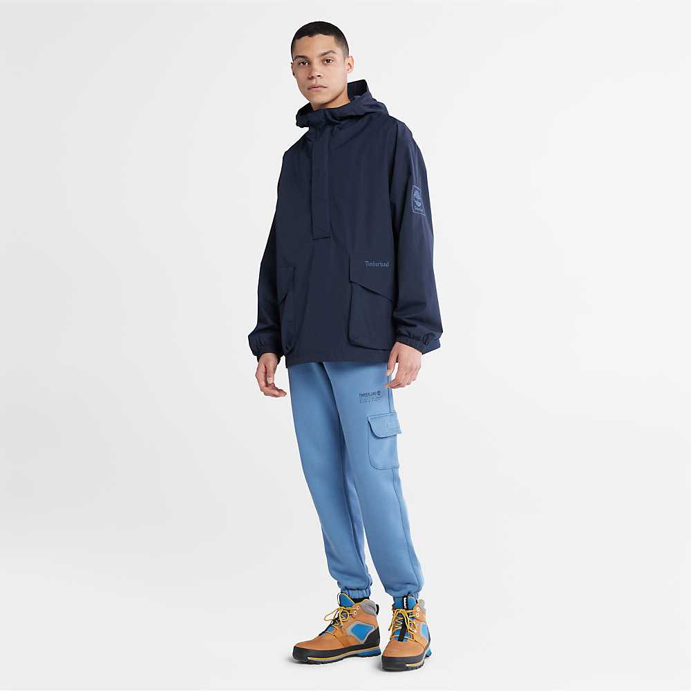 Men's Timberland Stow-and-Go Windbreaker Dark Blue | UAE-8302164