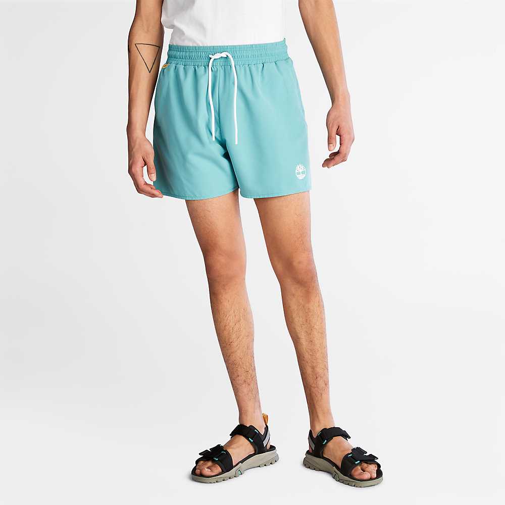 Men\'s Timberland Sunapee Lake Shorts Turquoise | UAE-8461502