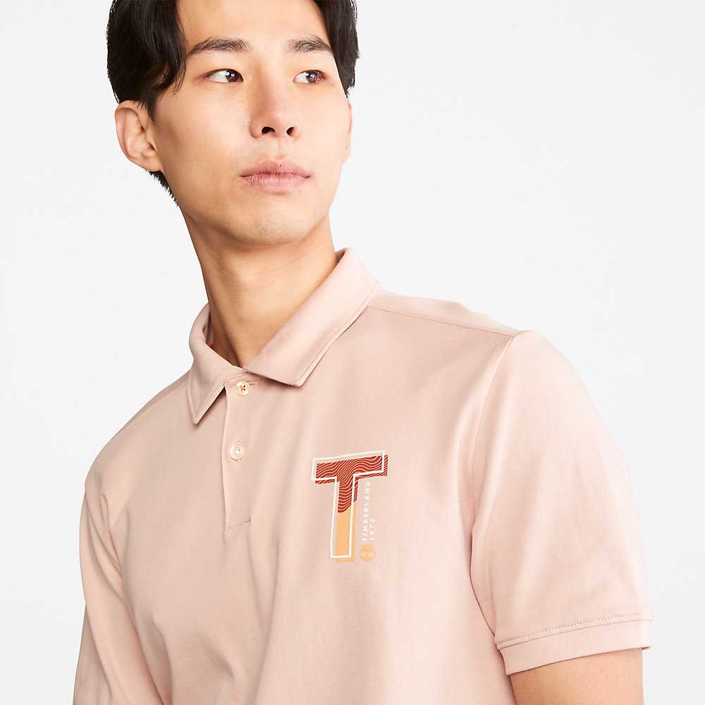 Men's Timberland TimberFresh™ Polo Shirts Light Pink | UAE-7165029