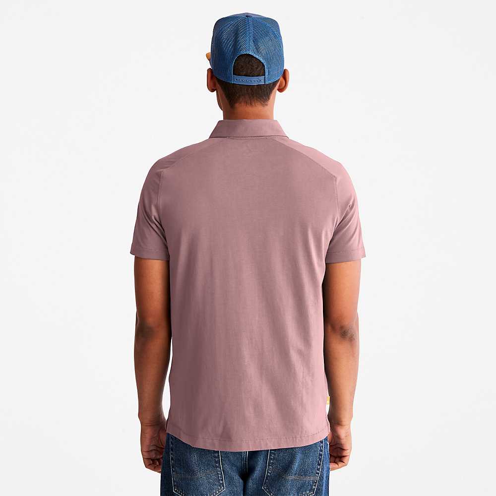 Men's Timberland TimberFresh™ Supima® Polo Shirts Pink | UAE-1059623