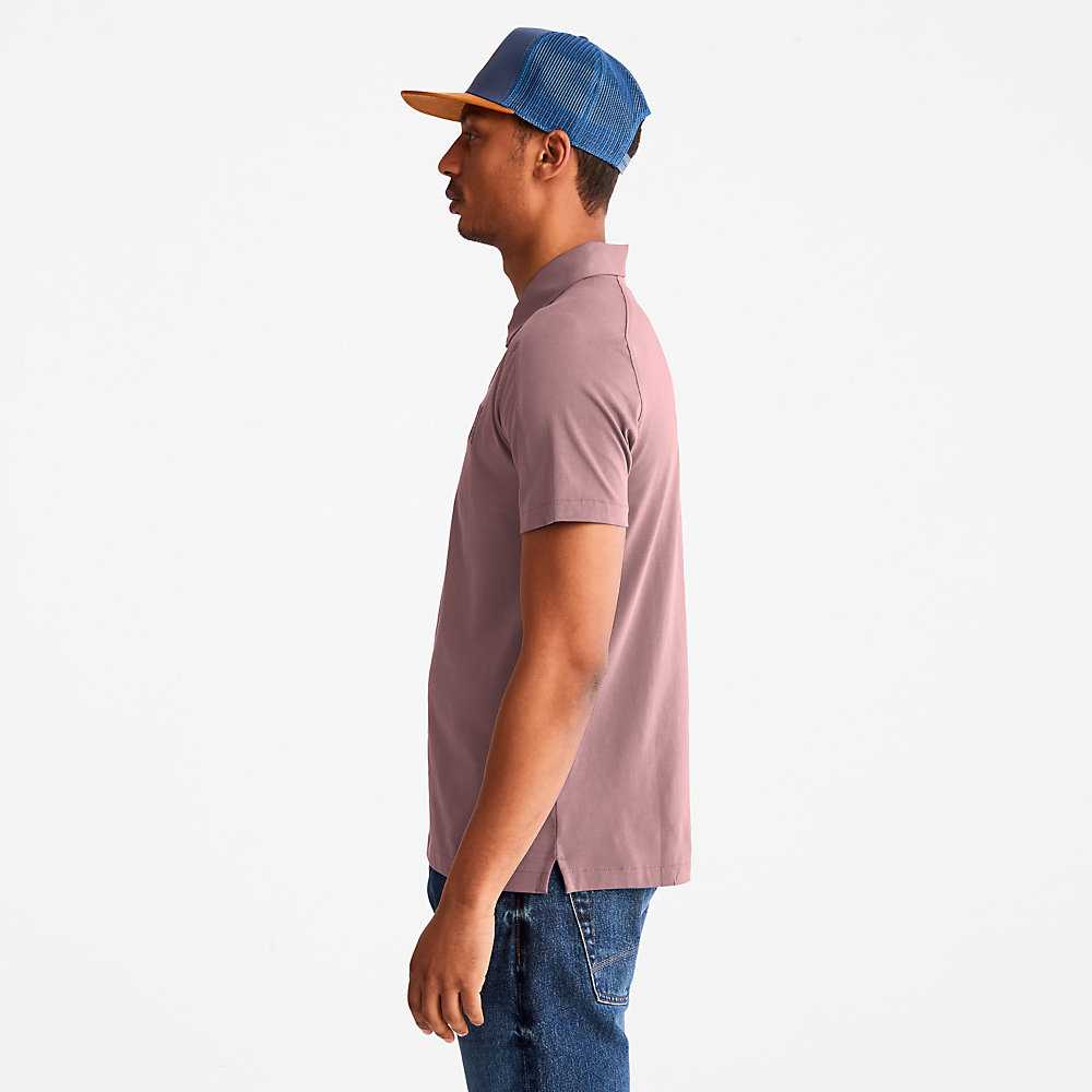 Men's Timberland TimberFresh™ Supima® Polo Shirts Pink | UAE-1059623