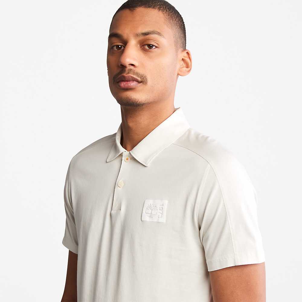 Men's Timberland TimberFresh™ Supima® Polo Shirts White | UAE-3614758