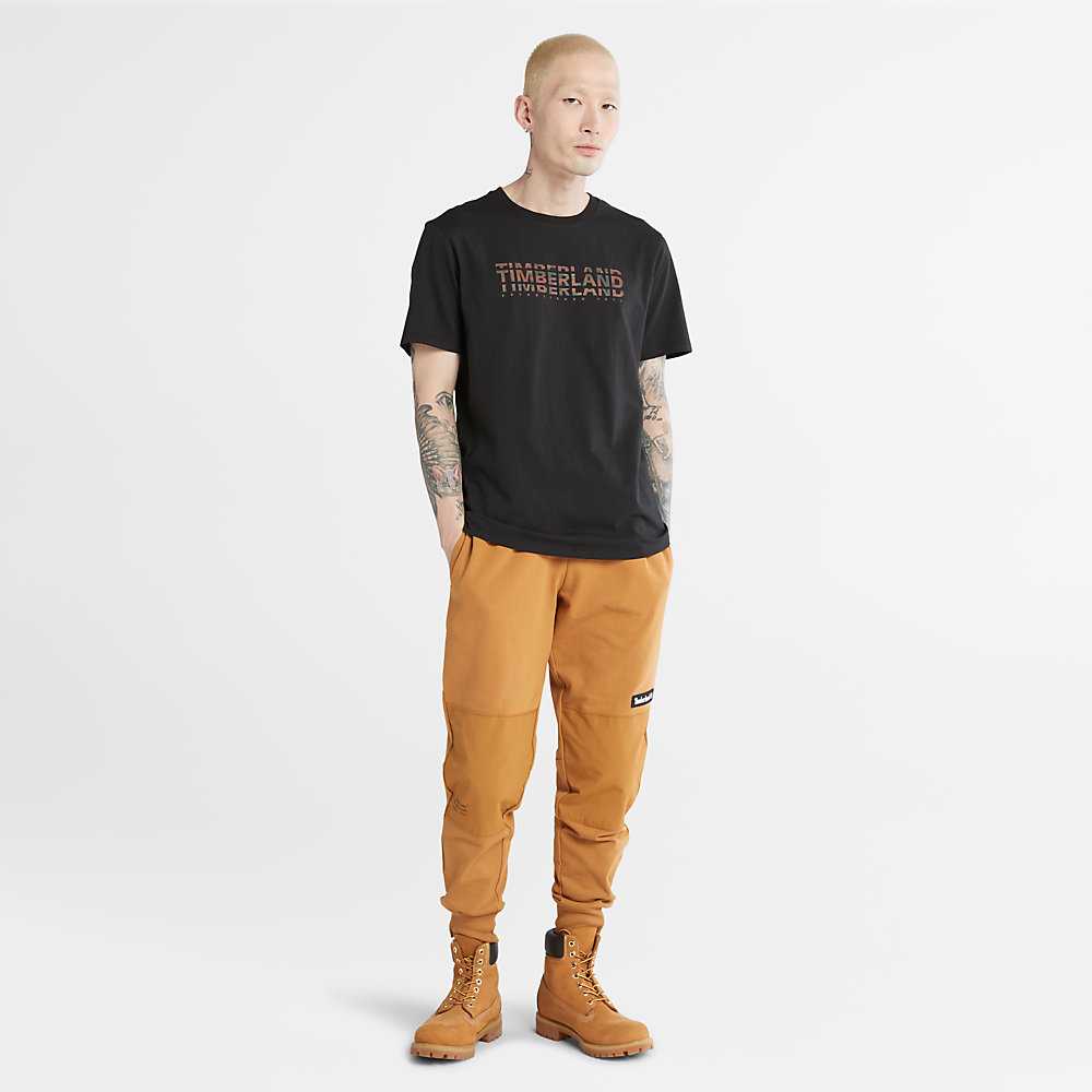 Men's Timberland Tonal Knee Track Pants Light Brown | UAE-0768451