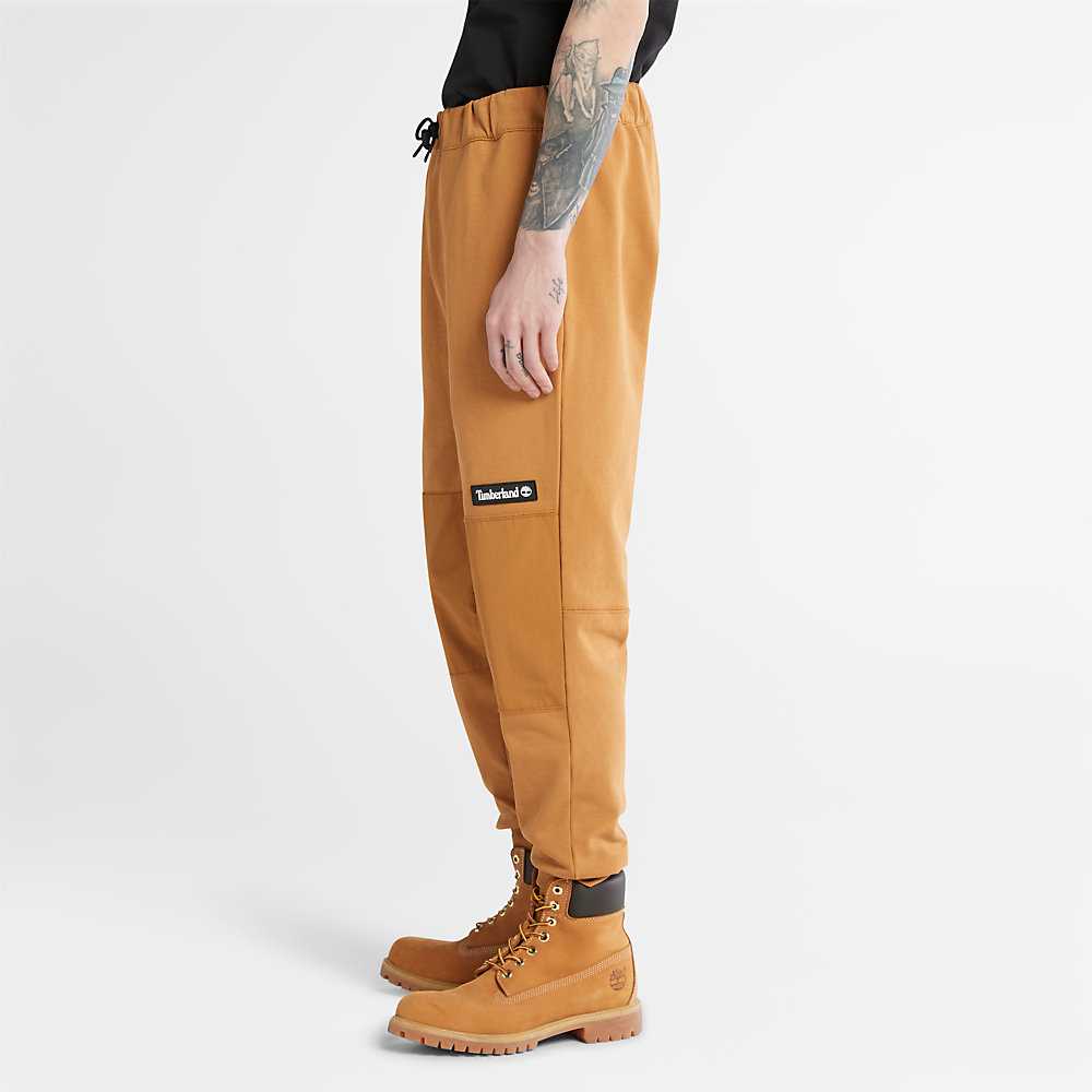 Men's Timberland Tonal Knee Track Pants Light Brown | UAE-0768451