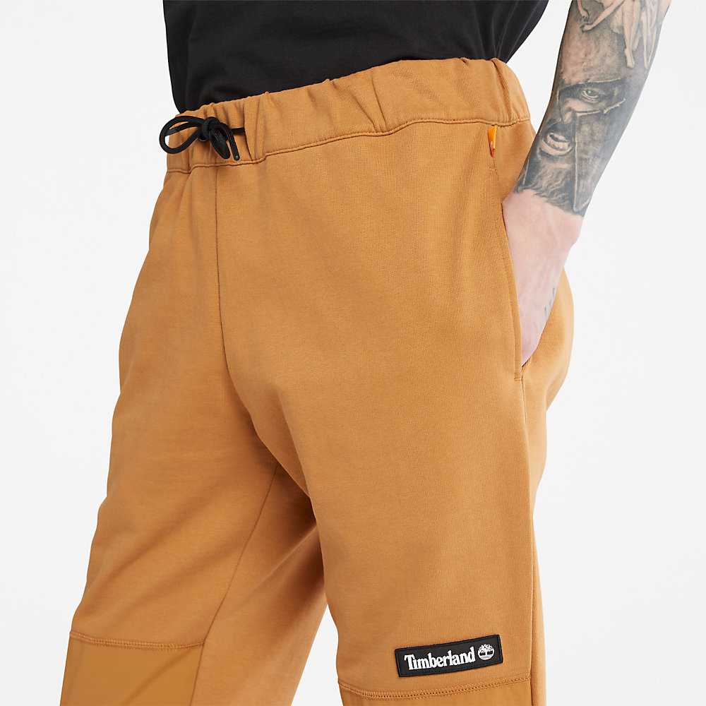 Men's Timberland Tonal Knee Track Pants Light Brown | UAE-0768451