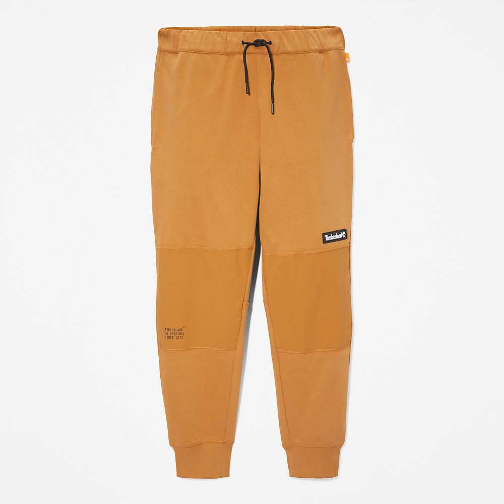 Men's Timberland Tonal Knee Track Pants Light Brown | UAE-0768451