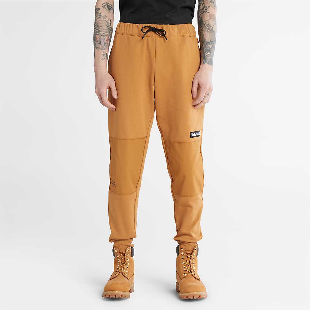 Men\'s Timberland Tonal Knee Track Pants Light Brown | UAE-0768451