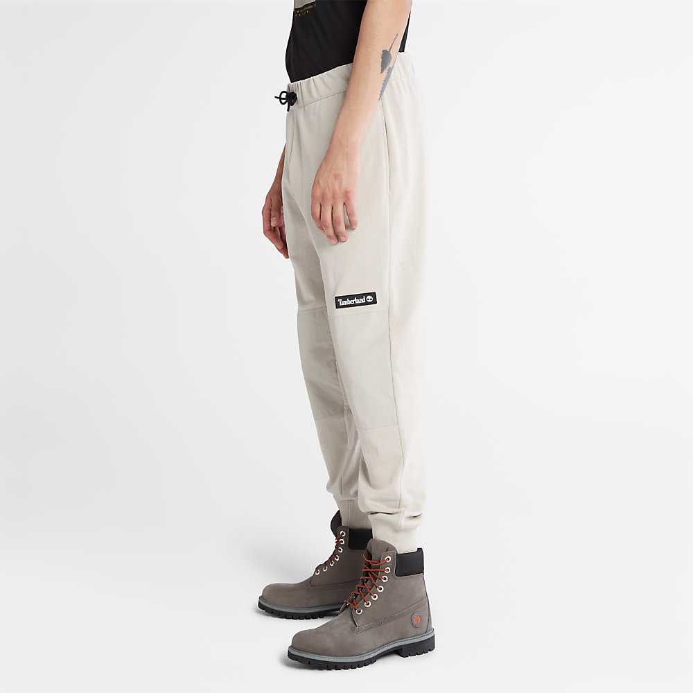 Men's Timberland Tonal Knee Track Pants Light Grey | UAE-4073158