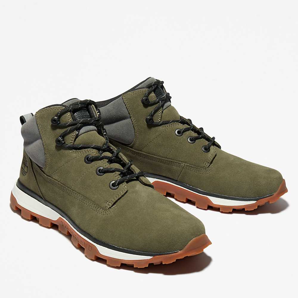 Men's Timberland Treeline Chukka Boots Dark Green | UAE-5871920