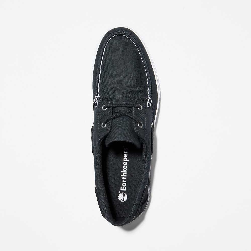 Men's Timberland Union Wharf 2.0 Boat Shoes Black | UAE-4765092