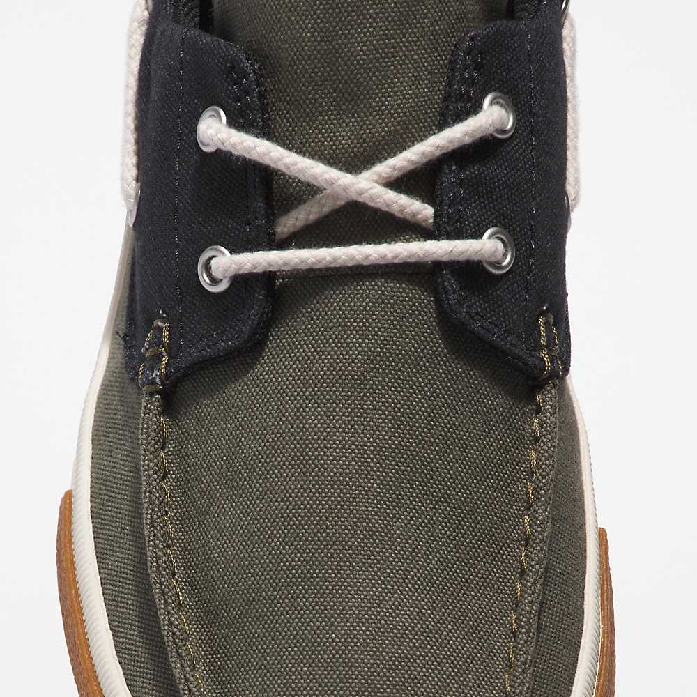 Men's Timberland Union Wharf 2.0 Boat Shoes Dark Green | UAE-9543270