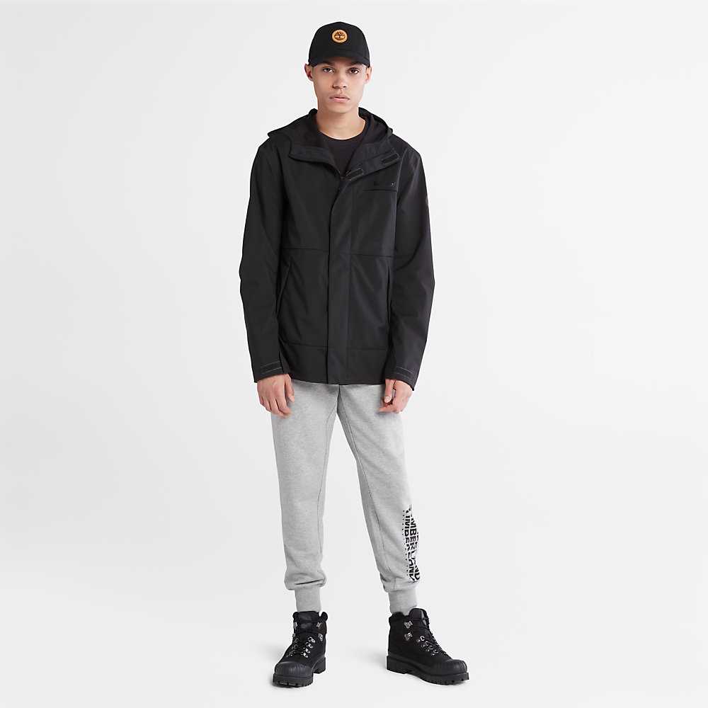 Men's Timberland Water-Repellent Windbreaker Black | UAE-0468752