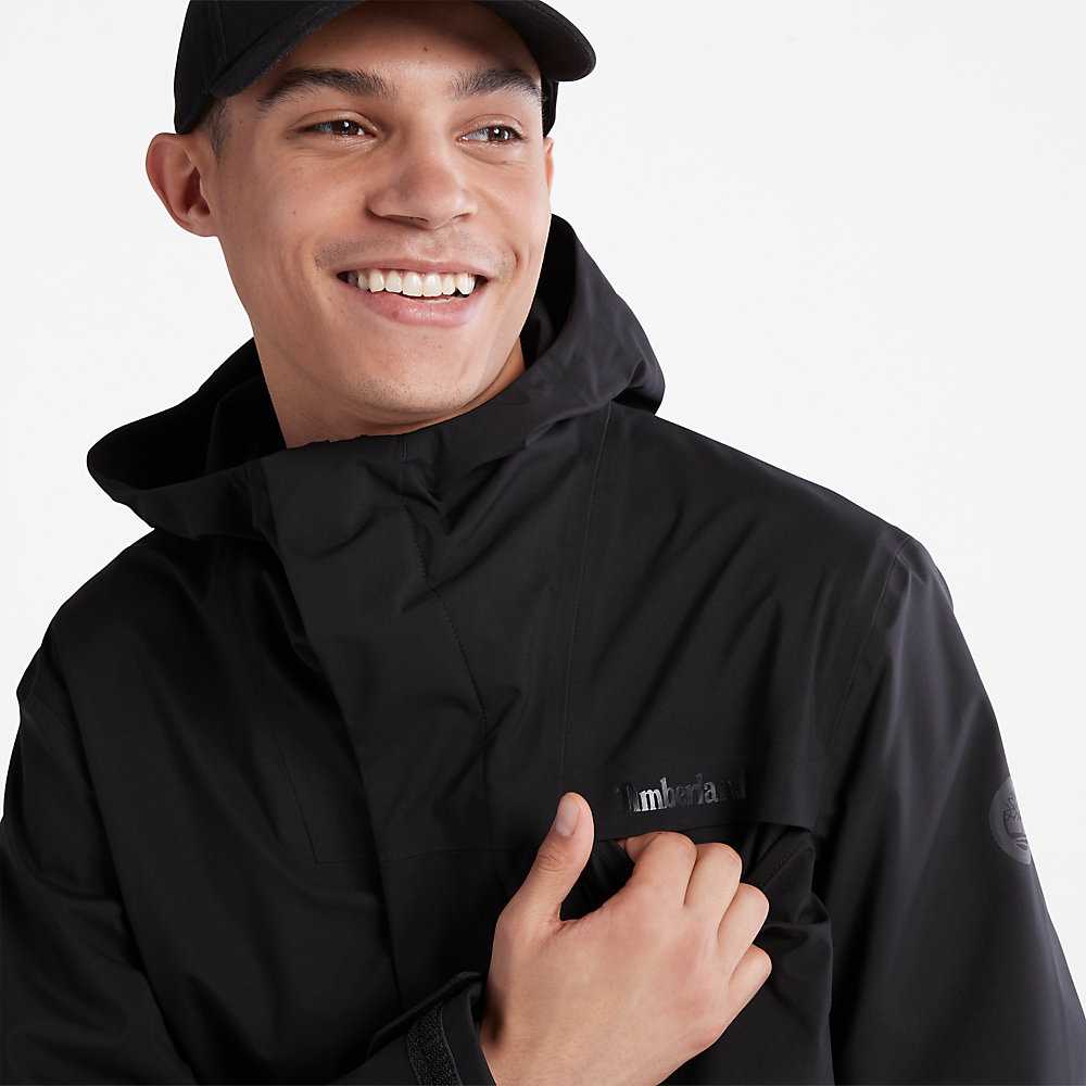 Men's Timberland Water-Repellent Windbreaker Black | UAE-0468752