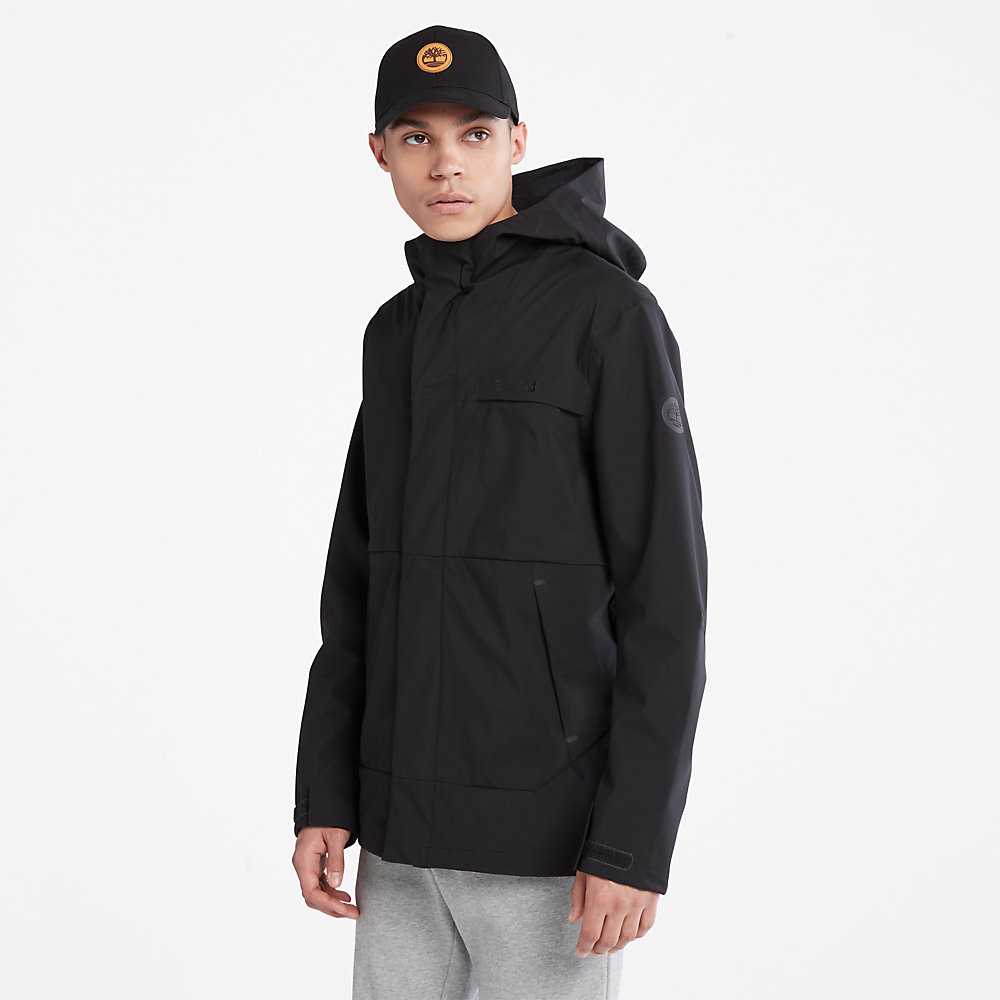 Men\'s Timberland Water-Repellent Windbreaker Black | UAE-0468752