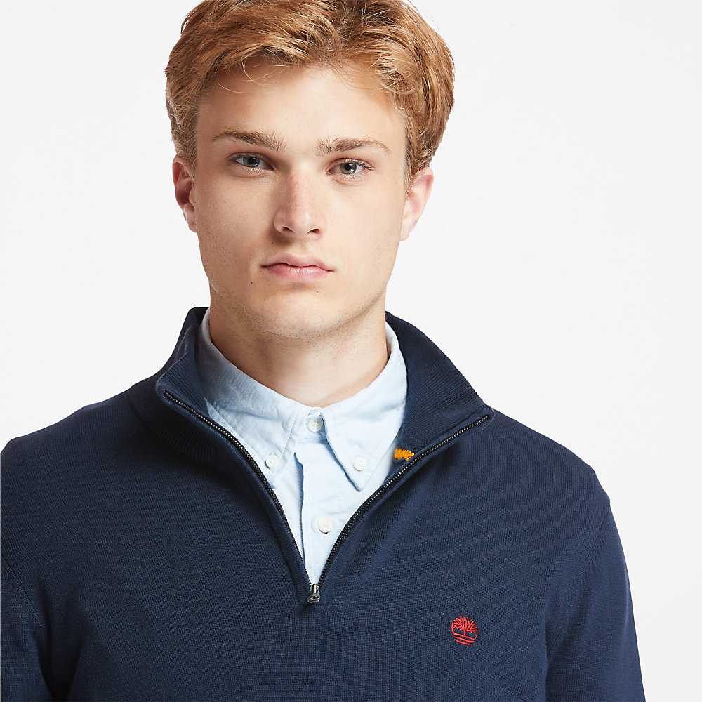 Men's Timberland Williams River Sweaters Navy | UAE-6541802