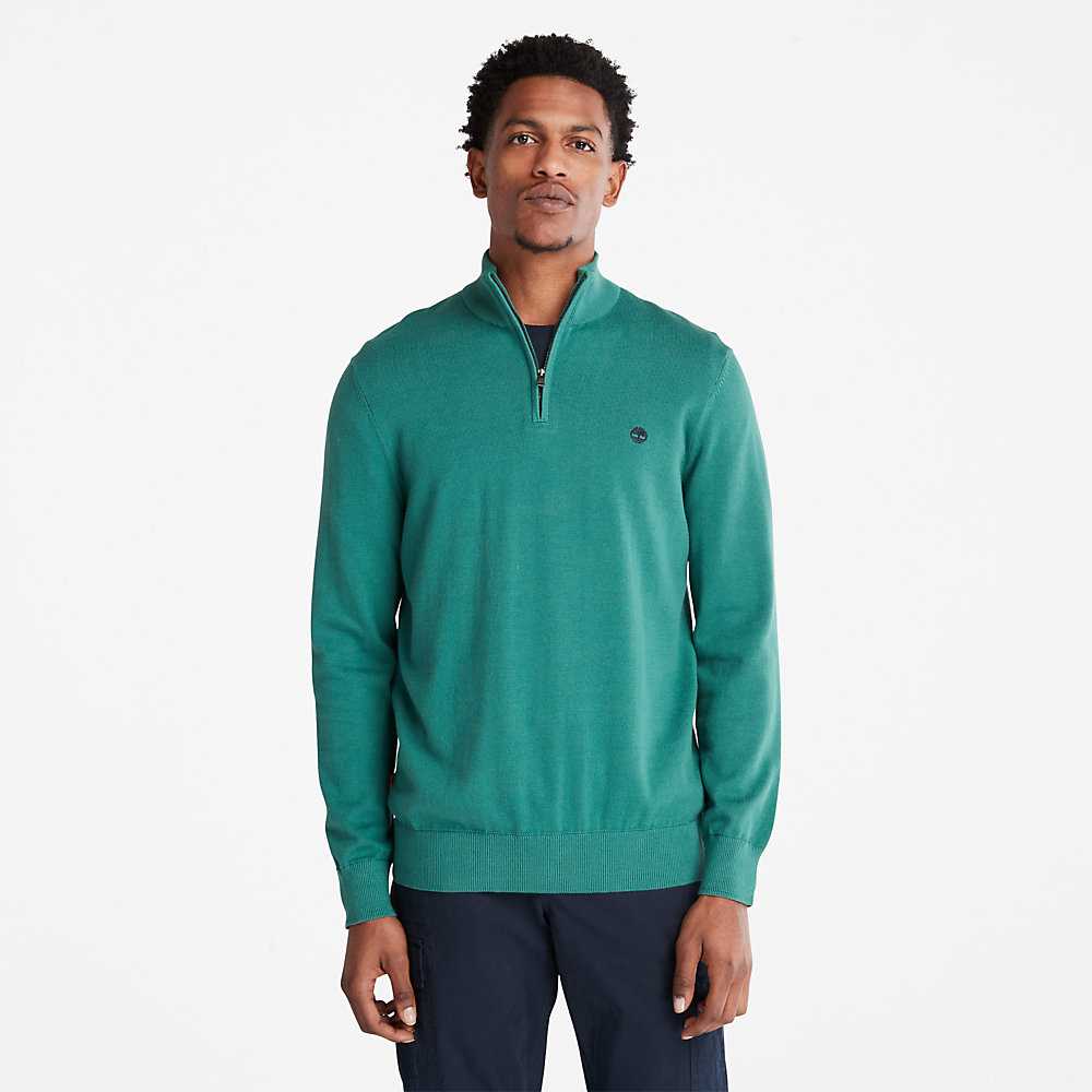 Men\'s Timberland Williams River Sweatshirt Green | UAE-4297851