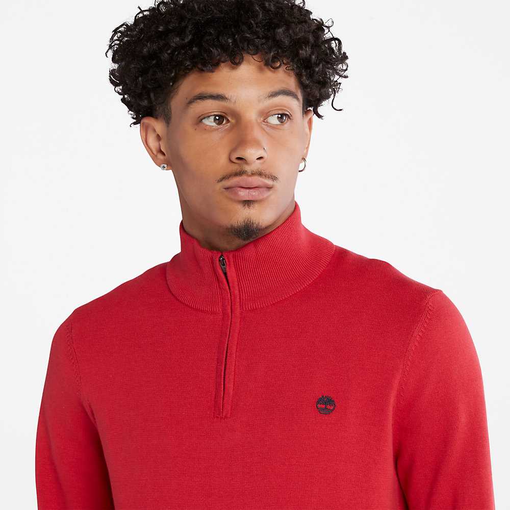 Men's Timberland Williams River Sweatshirt Red | UAE-7549126